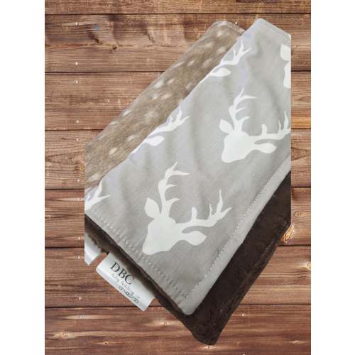 Buck and Deer Print Woodland Burp Cloths