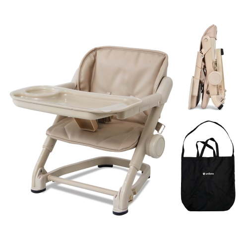 Unilove Feed Me 3-in-1 Dining Booster Seat for Infant and Toddler, Milk Tea