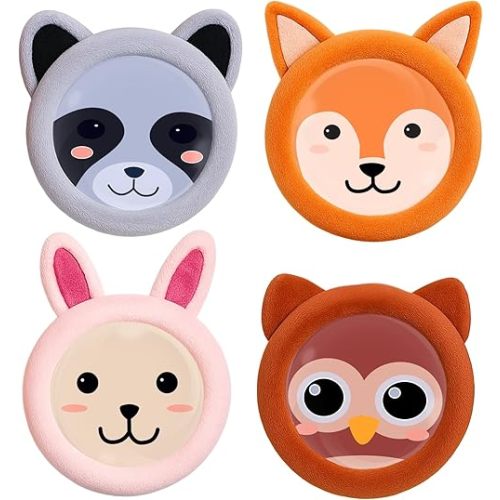 ICEWRAPS Small Reusable Ice Packs for Kids’ Boo Boos, Cloth-Covered Hot & Cold Packs, Baby Ice Pack for Fever & Minor Injuries, Set A: Bunny, Fox, Raccoon, Owl – FSA-HSA Eligible