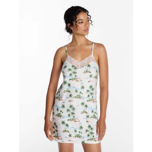 Joyspun Women’s Dreamy Soft Collection Lace Front Knit Chemise, Sizes XS-3X