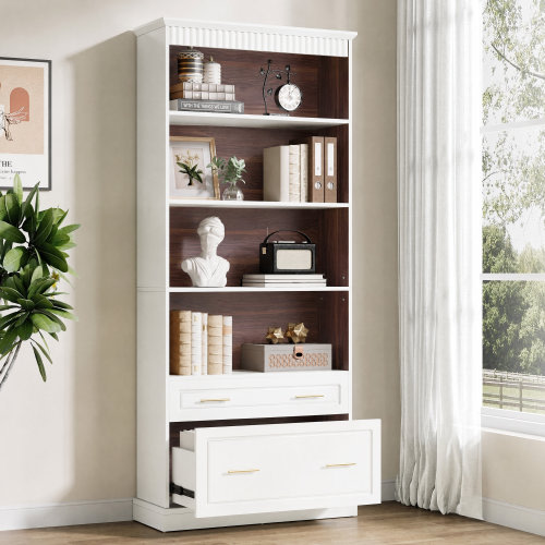 Lark Manor™ Bookcase With File Cabinet Drawers & Reviews | Wayfair