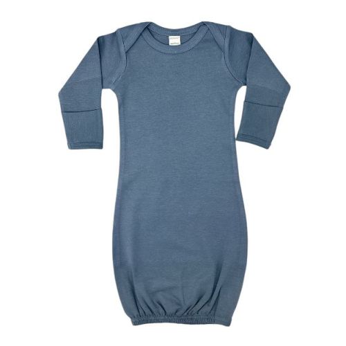 MONAG Infant Organic Cotton Baby Gown Harbor Blue Newborn