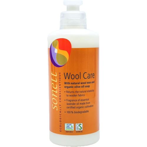 Sonett Organic Wool Care for Restoring Wool and Silk, Returns The Natural Elasticity to Woolen Fabrics (10 fl. oz)