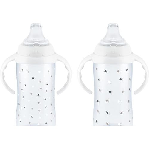 NUK Learner Cup 6+ Months Timeless Collection Amazon Exclusive 10 Oz – BPA Free Spill Proof Sippy Cup 2 Count (Pack of 1)