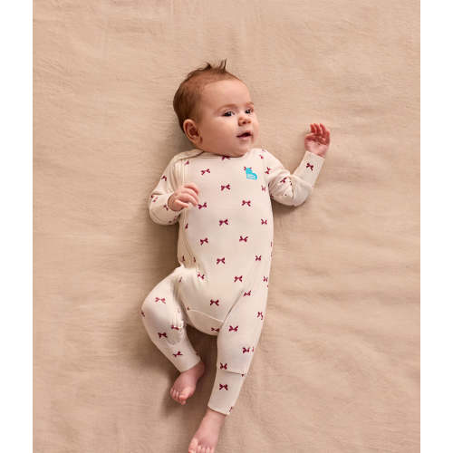 Romper Snug Fit Viscose from Bamboo Cream Bows