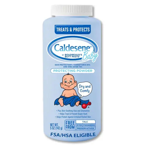 Caldesene Cornstarch Baby Powder with Zinc Oxide, Talc-Free Baby Powder, 5 Oz