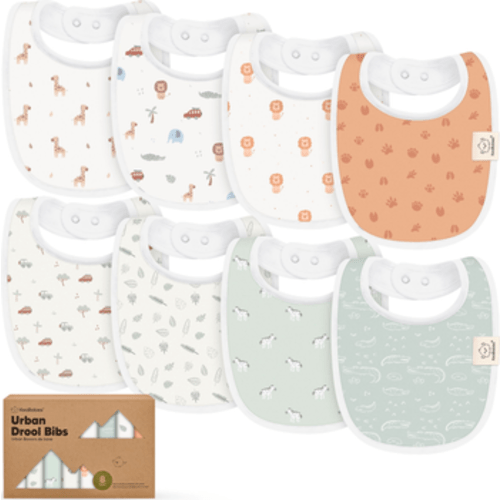 8-Pack Baby Drool Bibs