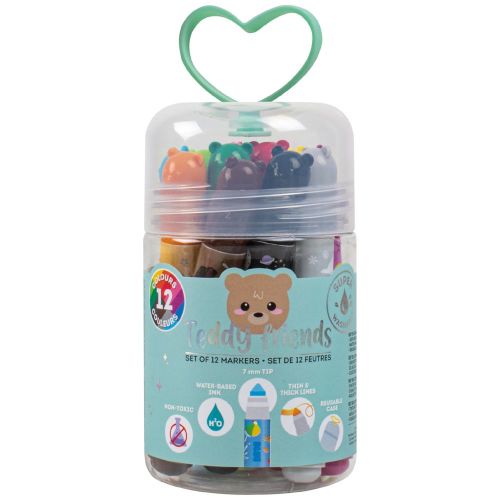 Legami Teddy's Friends Markers 12 Pack
