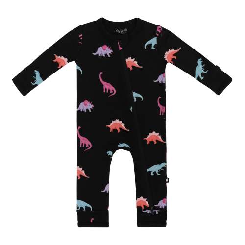 Bamboo Zippered Romper in Midnight Roar Print | Kyte Baby