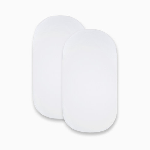 Burt's Bees Baby Organic Cotton Fitted Bassinet Sheet (2 Pack) - Cloud White