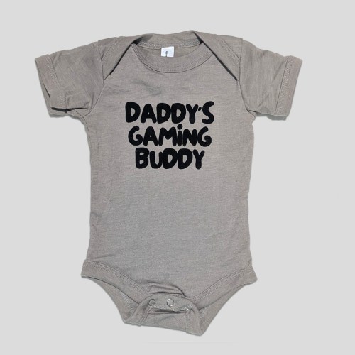 Daddy's Gaming Buddy Onesie in Khaki – BabyGlitch