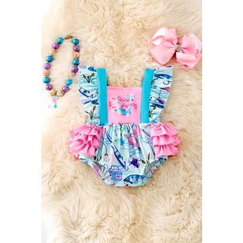 Gone Fishing Ruffle onsie