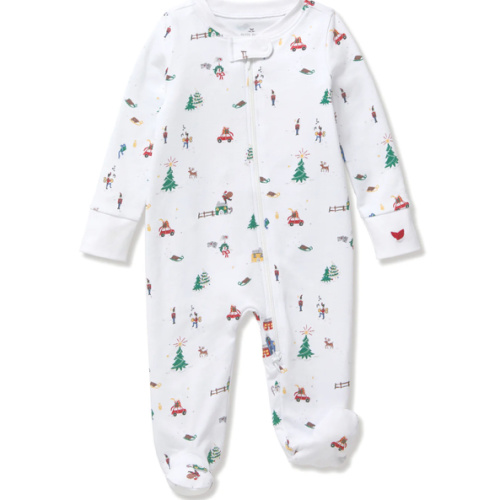 Baby's Pima Romper in Holiday Town