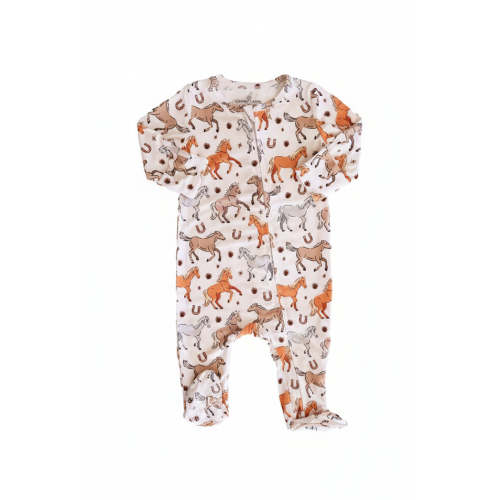 P's Ponies Zipper Footie