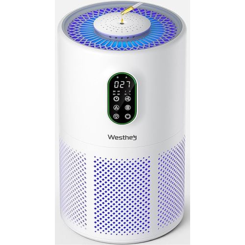 Air Purifiers for Home Large Room 1650 Ft² with Washable Filters, WESTHEY H13 HEPA Air Purifier with Fragrance Flowing Ambient Light Auto, Air Cleaner for Wildfire Smoke Dust Pollen Pets Hair Odor