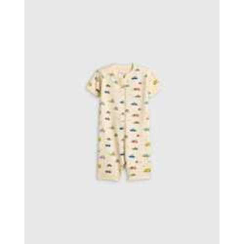 100% Organic Cotton Shortie Onesie Pajama in Cars