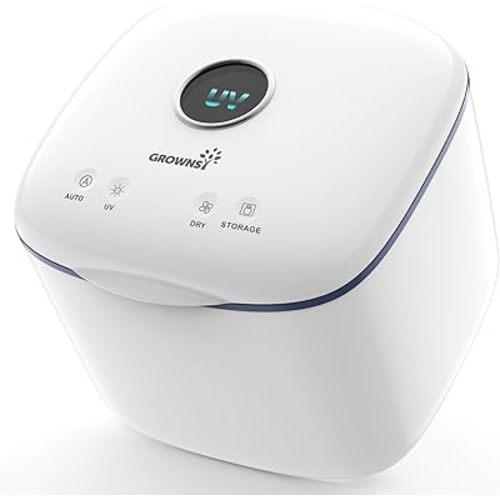 GROWNSY UV Sanitizer and Dryer, 4in1 Cleaner and Sanitizing Machine UV Sanitizer Box Household for Baby Bottles Toys Clothes Baby Stuff, for Family Toothbrush Beauty Tools Phone