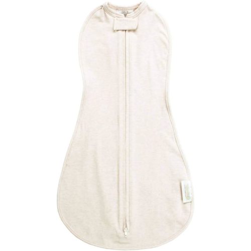 Woombie Original Baby Swaddling Blanket - Soothing, Cotton Baby Swaddle - Wearable Baby Blanket, Organic Cream, 14-19 lbs