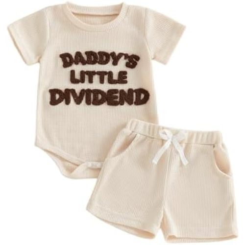 Amiblvowa 0 3 6 12 18 Months Baby Boy Summer Clothes Letter Embroidery Romper Short Sets Newborn Infant Casual 2Pcs Outfits