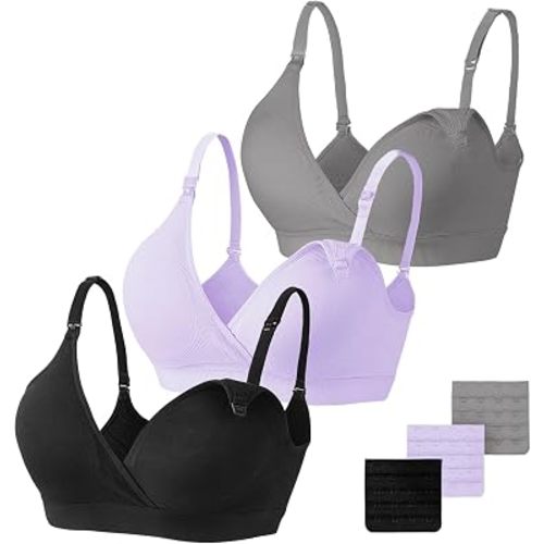 Vinfact 3 Pack Nursing Bras for Breastfeeding Women Maternity Bras