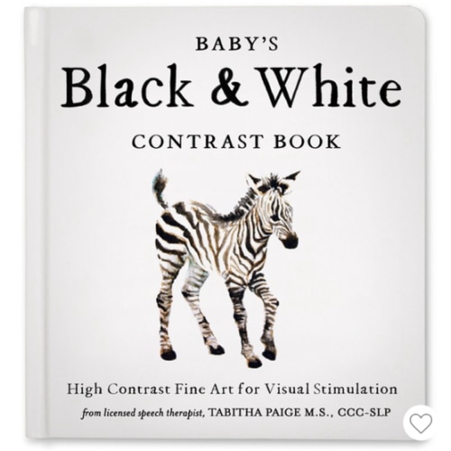 Baby's Black and White Contrast Book: High-Contrast Art for Visual Stimulation at Tummy Time (Tabitha Paige Children's Book Series)
