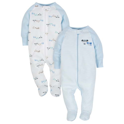 Wonder Nation Zip Up Sleep 'N Play Sleeper, 2pk (Baby Boys)