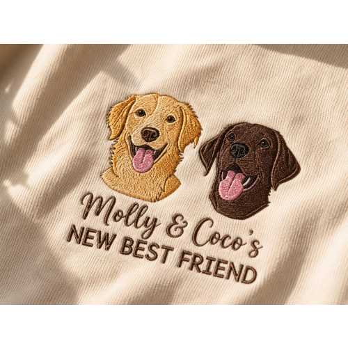 Custom Name Embroidered Romper Baby Gift, Dog Baby Outfit Personalized, New Best Friend Romper, Pet Lover Baby Gift, Newborn Outfit