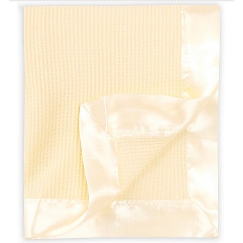 Starting Out Baby Satin-Trim Blanket, Yellow