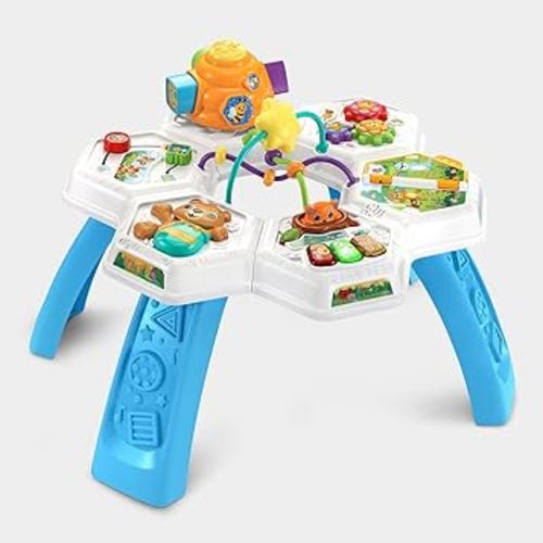 VTech Buzz and Learn Activity Table with Seven Interactive Play Zones, Blue
