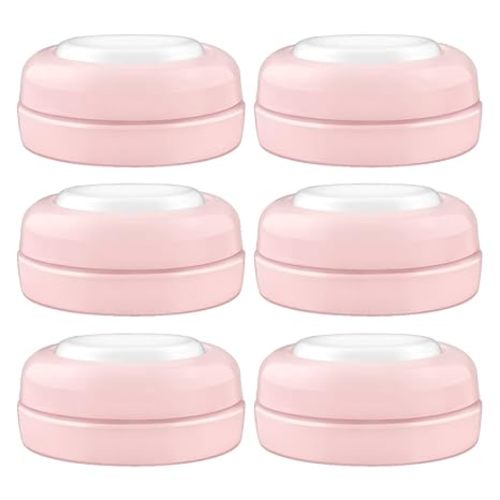Maymom Screw Lids Aka Travel Caps with Rewritable Sealing Disc Compatible with Avent, Maymom Wide Mouth Bottles; Cap Replace Avent Natural Bottle Sealing Ring and Sealing Disc, 6pcs. (Pink)