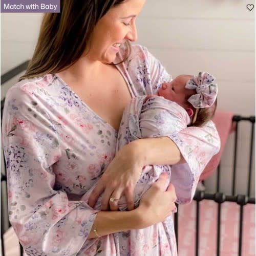 Henlee's Hydrangea Knit Maternity Robe | Caden Lane