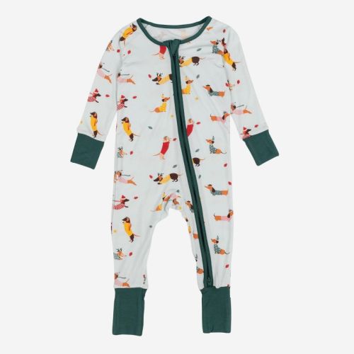 Leveret Kids Footed Bamboo Pajamas Dogs 0-3 Months