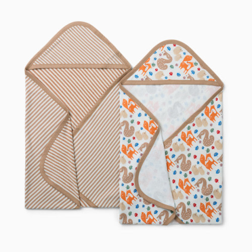 Small Story Organic Towels (2 Pack) - Wildly Cute, 0-24