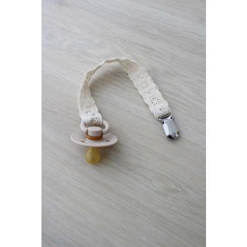 Floral Eyelet Pacifier Clip