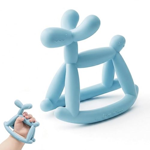 Baby Teether Toy, Food Grade Silicone Teething Toy for Babies 0-12 | Easy Grip, Multiple Biting Points, Soothes Teething Discomfort, BPA-Free, Easy to Clean
