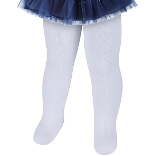 Baby Tights 0-4 Years Girls Knit Cotton Pantyhose Thick Cable for Newborn Infant Toddler 1/2/3/4 Pack