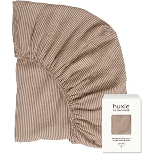 Crib Sheets – Organic Cotton Muslin Fitted Crib Sheet – Standard Size for Baby Boy and Baby Girl 28" x 52" Ultra-Soft and Breathable. (Natural Stripe)