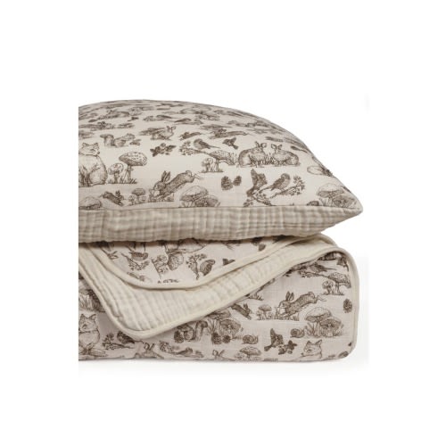 Organic Cotton Muslin Quilt & Sham Set, One Size