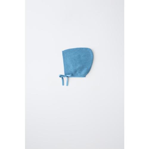 KNIT BONNET - Mid-blue | ZARA United States