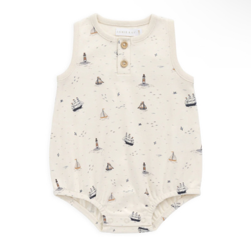 Organic Cotton Archie Playsuit-Sailing Day – Jamie Kay USA