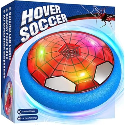 Hover Soccer Ball, Air Floating Soccer with LED Lights & Foam Bumper, Indoor Soccer Toys for Kids Ages 5-12, Ideal Easter Birthday for 4 5 6 7 8 9 10 11 12 Year Old Boys Girls