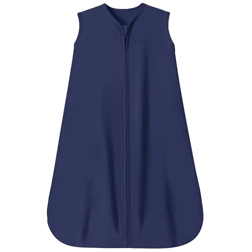 GUNTAIL Baby Sleep Sack 0-6 Months Baby Wearable Blanket 100% Rayon Cotton 2-Way Zipper Toddler Sleeping Sack，Comfy Soft Lightweight TOG 0.3(Cyan)