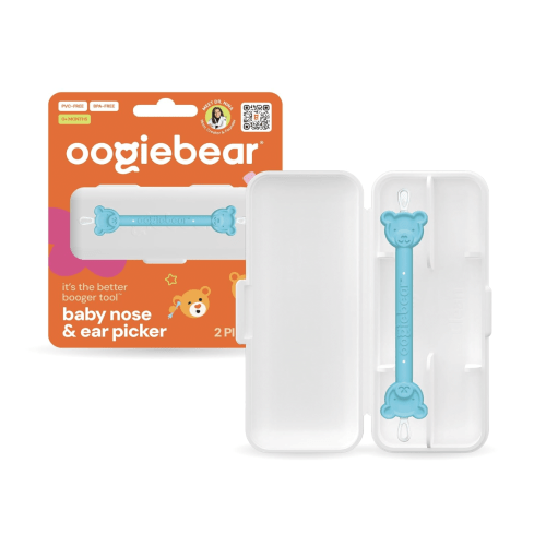 oogiebear: Baby Nose Cleaner & Ear Wax Removal Tool - Safe Booger & Earwax Removal for Newborns, Infants, Toddlers - Dual-Ended - Essential Baby Stuff, Diaper Bag Must-Have, with CASE