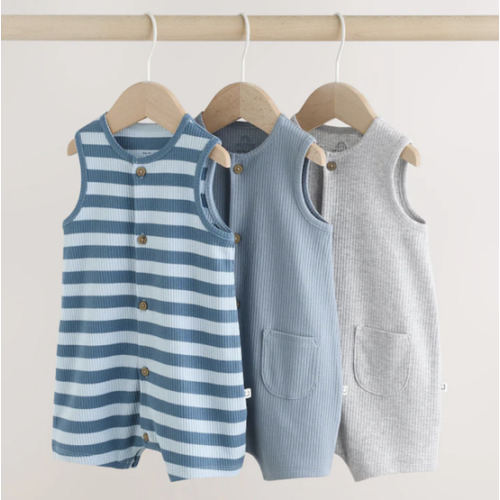 Buy Blue Vest Jersey Baby Romper from Next USA