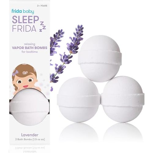 Frida Baby Natural Sleep Bath Bombs, Lavender, for Bedtime, Calming, Safe