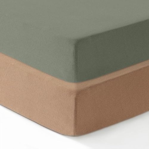 Dreamology Cotton Jersey Crib Sheets Fitted,Boys,Girls,Soft,2 Pack,100% Cotton Crib Sheet,Standard Crib Sheets,Baby Mattress Sheets for Standard Crib and Toddler Bed Sheets,52x28 Crib Mattress Sheets