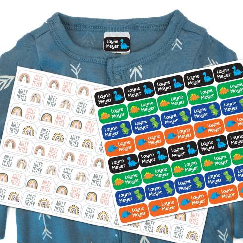 Clothing Tag Labels - Daycare Labels - Dishwasher Safe Name Labels - Pick Your Theme