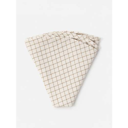 Linen Nursing Pillow Cover - Cinnamon Check