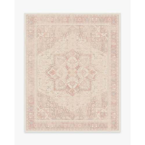 Kamran Soft Pink Washable Flatwoven Rug | Ruggable US