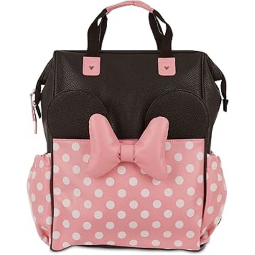Disney Cudlie Diaper Bag Backpack for Moms | Large Spacious Diaper Bag for Baby Boys and Girls | 16-Inches High Multi-Function Backpack with Cute Characters